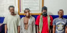 File image of members of the notorious 'Panga Boys' gang